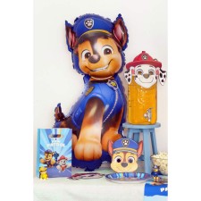 Ballon en forme de Chase de la Pat'Patrouille pour anniversaire