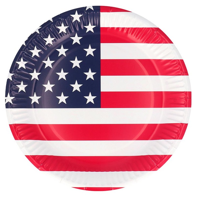 Assiettes USA en carton vaisselle jetable