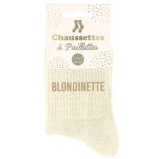 Paire de chaussettes blondinette à paillettes