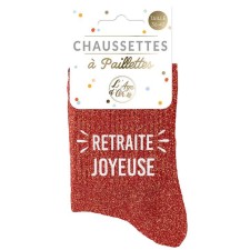 Paire de chaussettes retraite femme à paillettes Paire de chaussettes retraite femme à paillettes
