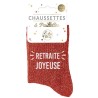 Paire de chaussettes retraite femme à paillettes