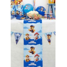 Chemin de table anniversaire Pat'Patrouille pour décoration