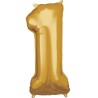 Ballon 1 chiffre couleur or Ballon 1 chiffre couleur or