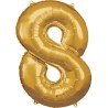 Ballon 8 chiffre couleur or Ballon 8 chiffre couleur or