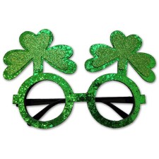 Lunettes Saint Patrick avec trèfles verts