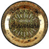 Assiettes joyeux anniversaire noir et doré en carton Assiettes joyeux anniversaire noir et doré en carton