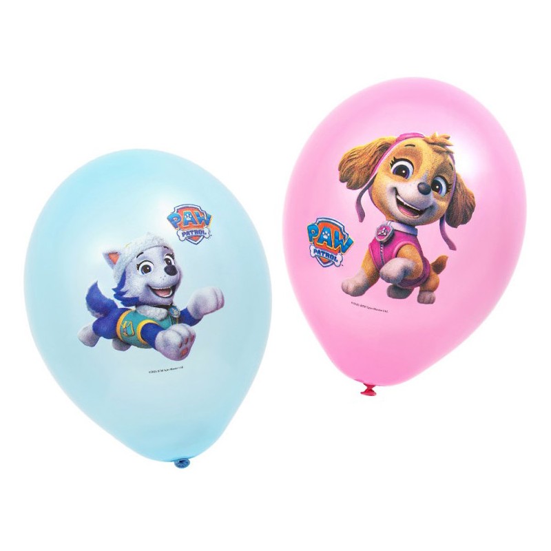 Ballon anniversaire Pat'Patrouille rose et bleu