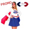 Déguisement bleu blanc rouge femme