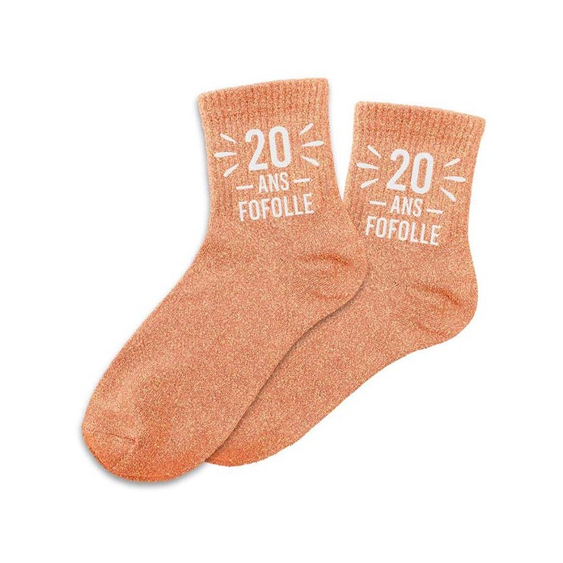 Chaussette paillette 20 ans anniversaire