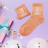 Cadeau anniversaire chaussettes à paillettes 20 ans