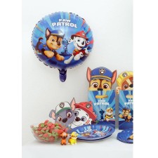 Ballon Pat'Patrouille anniversaire bleu à gonfler