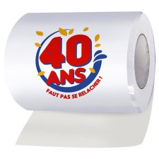 Rouleau de papier toilette 40 ans anniversaire