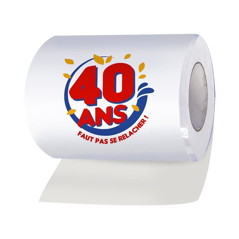 Rouleau de papier toilette 40 ans anniversaire Rouleau de papier toilette 40 ans anniversaire