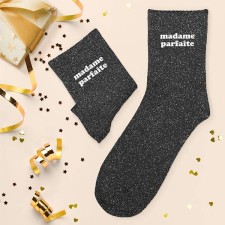 Cadeau chaussettes à paillettes madame parfaite