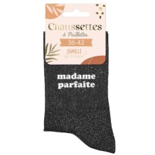 Paire de chaussettes madame parfaite à paillettes