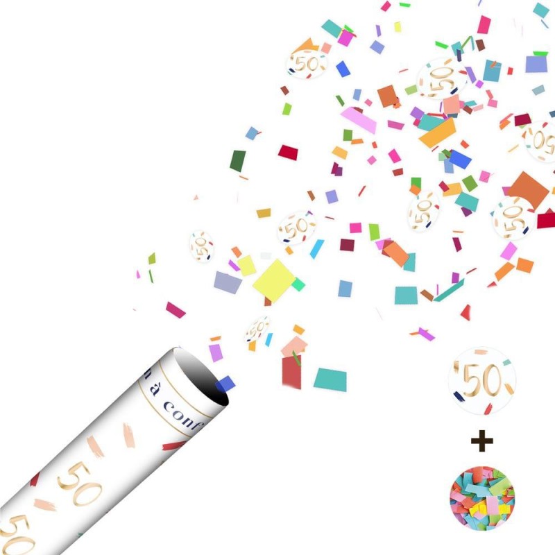 Canon confettis anniversaire 50 ans