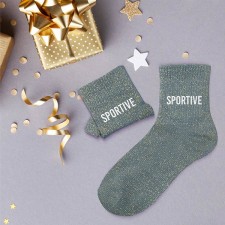 Cadeau chaussettes à paillettes sportive