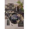 Décoration de table retraite noire et or