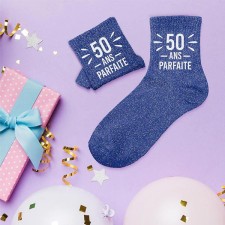 Cadeau anniversaire chaussettes à paillettes 50 ans Cadeau anniversaire chaussettes à paillettes 50 ans