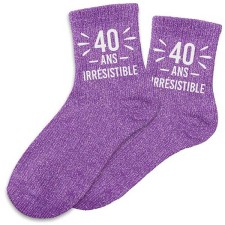 Chaussette paillette 40 ans anniversaire