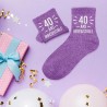 Cadeau anniversaire chaussettes à paillettes 40 ans