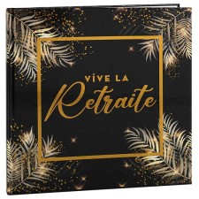 Livre d'or retraite noir et or