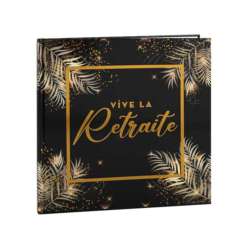Livre d'or retraite noir et or Livre d'or retraite noir et or