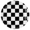 Assiette damier noir et blanc