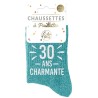 Paire de chaussettes anniversaire 30 ans à paillettes