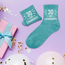 Cadeau anniversaire chaussettes à paillettes 30 ans