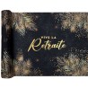 Chemin de table retraite noir et or