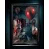Décoration avec clown tueur pour fenêtre Halloween