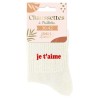 Paire de chaussettes Je t'aime à paillettes