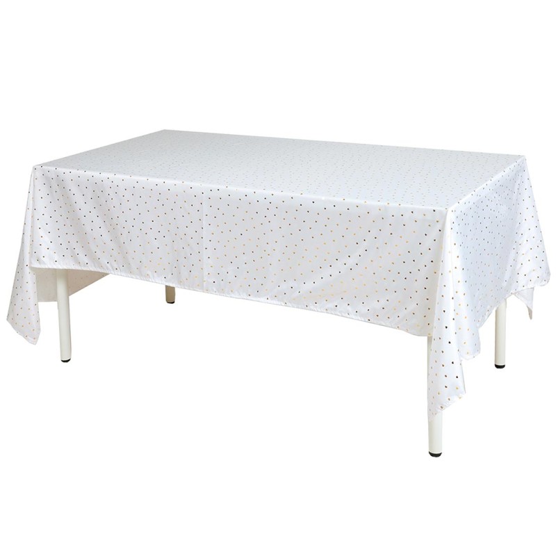 Nappe cœur blanche et or Nappe cœur blanche et or