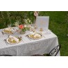 Nappe blanche tissu avec cœurs