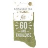 Paire de chaussettes anniversaire 60 ans à paillettes
