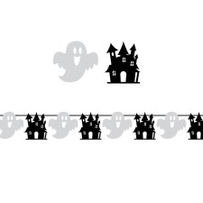 Guirlande Halloween fantôme et maison hantée
