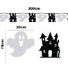 Fanions fantômes et maisons hantées pour guirlande Halloween