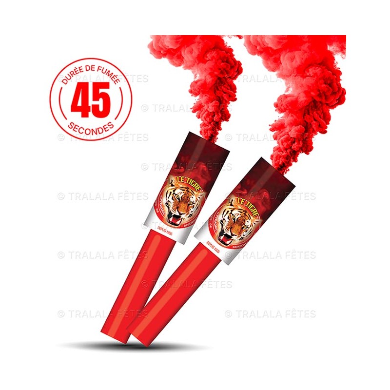 Fumigènes à main rouges