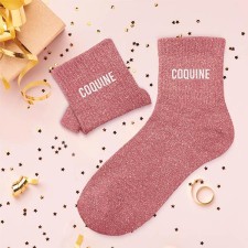 Cadeau chaussettes à paillettes coquine Cadeau chaussettes à paillettes coquine