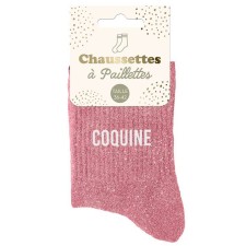 Paire de chaussettes coquine à paillettes Paire de chaussettes coquine à paillettes