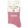 Paire de chaussettes coquine à paillettes