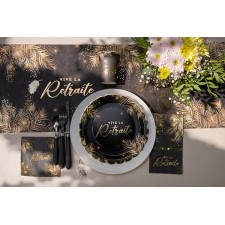 Déco table retraite noir et or