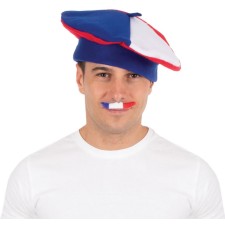 Béret bleu blanc rouge