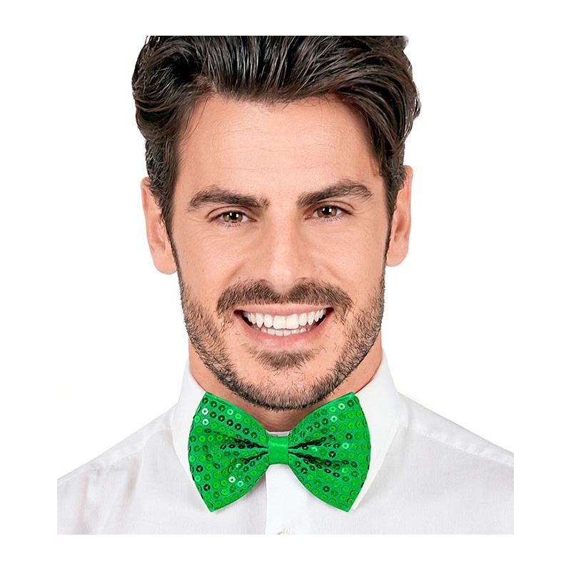 Nœud papillon vert brillant pour déguisement Nœud papillon vert brillant pour déguisement