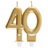 Bougie pour anniversaire 40 ans couleur or Bougie pour anniversaire 40 ans couleur or