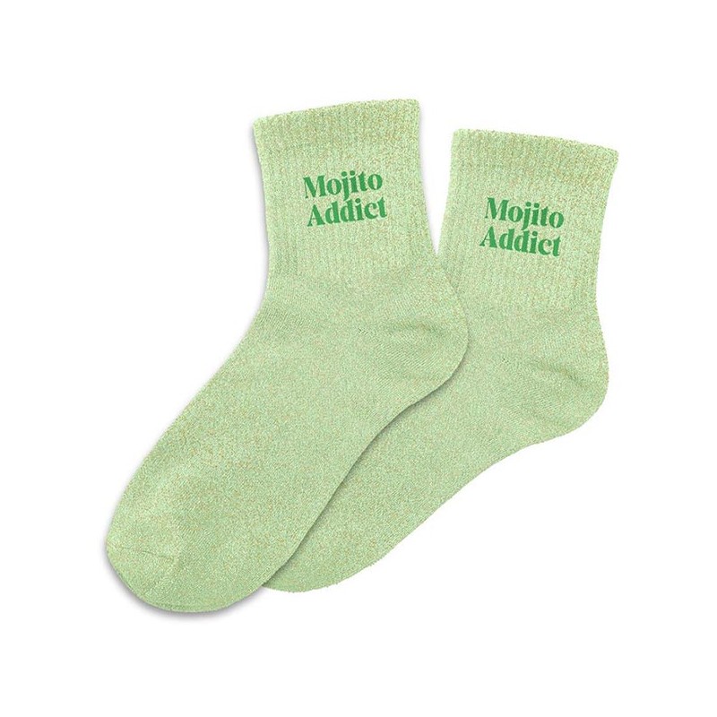 Chaussette paillette mojito addict Chaussette paillette mojito addict