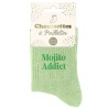 Paire de chaussettes mojito addict à paillettes