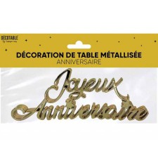 Décoration de table anniversaire or