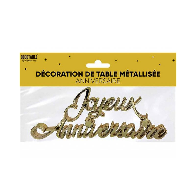 Décoration de table anniversaire or Décoration de table anniversaire or